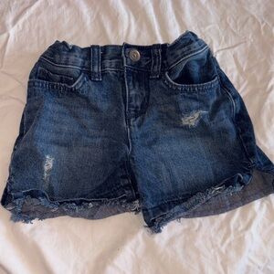Place Girls Dark Blue Distressed Denim Shorts